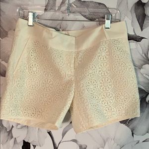 Ivory lace shorts